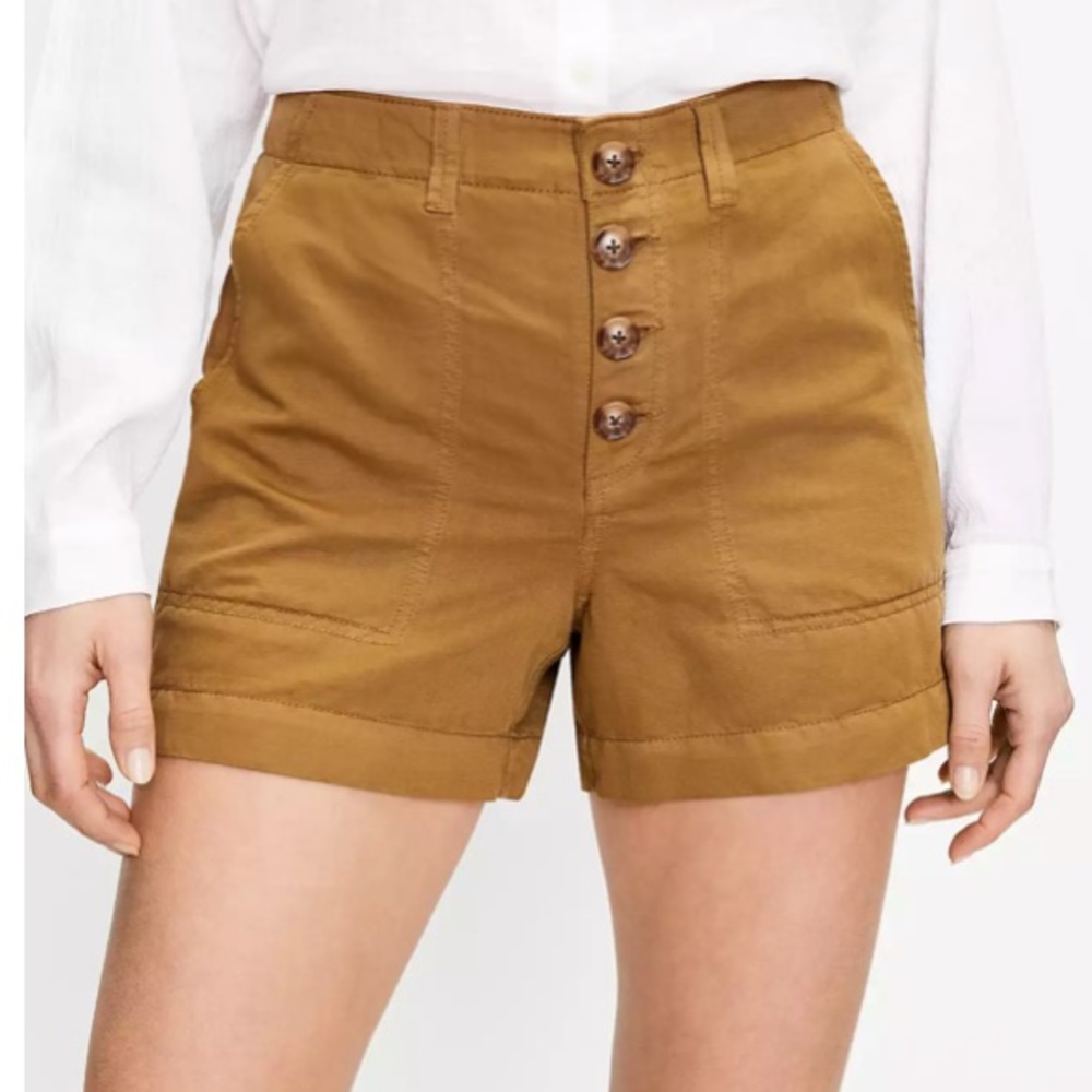 LOFT NWT Women's Casual Button Front Utility Shorts